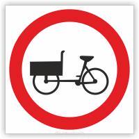 Znak drogowy Tablica informacyjna B11 zakaz wjazdu wózków rowerowych - znak zakazu 30x30 cm