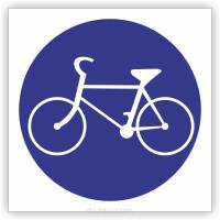 Znak drogowy Tablica informacyjna C13 droga dla rowerów -znak nakazu 30x30 cm