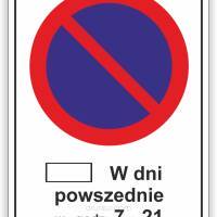 Znak drogowy Tablica informacyjna B39 strefa ograniczonego postoju -znak zakazu 30x30 cm