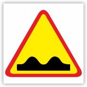 Znak drogowy Tablica informacyjna A-11 nierówna droga - znak ostrzegawczy 60x60 cm
