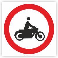 Znak drogowy Tablica informacyjna B4 zakaz wjazdu motocykli - znak zakazu 30x30 cm