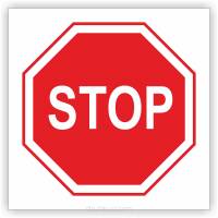 Znak drogowy Tablica informacyjna B20 stop  - znak zakazu 30x30 cm