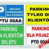 Miejsce parkingowe TABLICA parking dla numer auta