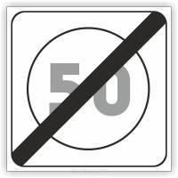 Znak drogowy Tablica informacyjna B44 koniec strefy ograniczonej prędkości -znak zakazu 30x30 cm