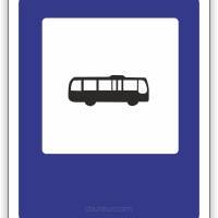 Znak drogowy Tablica informacyjna D15 przystanek autobusowy -znak informacyjny 40x40 cm
