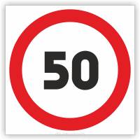 Znak drogowy Tablica informacyjna B33 ograniczenie prędkości -znak zakazu 30x30 cm