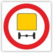 Znak drogowy Tablica informacyjna B13a zakaz wjazdu pojazdów z towarami niebezpiecznymi - znak zakazu 60x60 cm