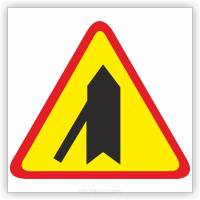 Znak drogowy Tablica informacyjna A-6e wlot drogi jednokierunkowej z lewej strony - znak ostrzegawczy 30x30 cm