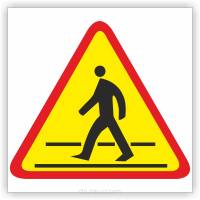 Znak drogowy Tablica informacyjna A-16 przejście dla pieszych - znak ostrzegawczy 60x60 cm