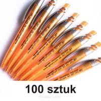 Długopisy plastikowe z nadrukiem - 100 sztuk