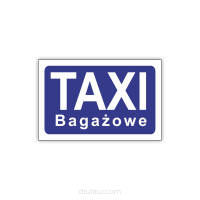 Znak drogowy Tablica informacyjna D19a postój taksówek bagażowaych -znak informacyjny 40x40 cm