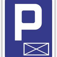 Znak drogowy Tablica informacyjna D18a parking- miejsce zastrzeżone -znak informacyjny 40x40 cm