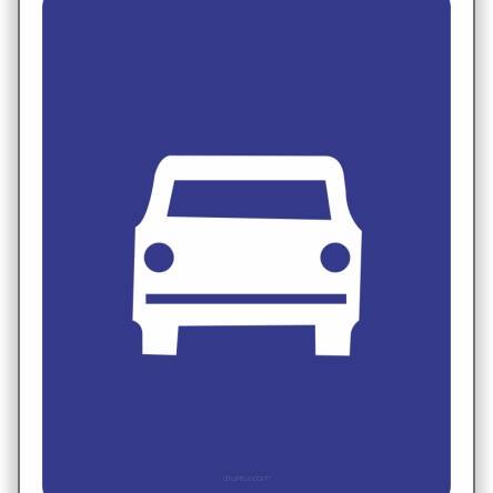 Znak drogowy Tablica informacyjna D7 droga ekspresowa -znak informacyjny 30x30 cm