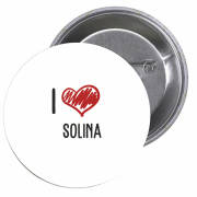 Przypinki buttony I LOVE SOLINA znaczki badziki z grafiką