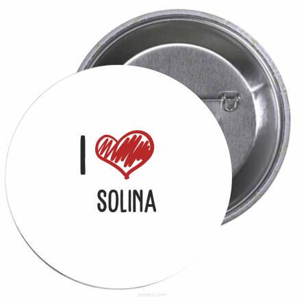Przypinki buttony I LOVE SOLINA znaczki badziki z grafiką