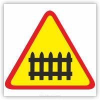Znak drogowy Tablica informacyjna A-9 przejazd kolejowy z zaporami - znak ostrzegawczy 40x40 cm