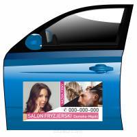 Magnes na samochód reklama magnetyczna salon fryzjerski damsko - męski
