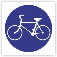 Znak drogowy Tablica informacyjna C13 droga dla rowerów -znak nakazu 40x40 cm