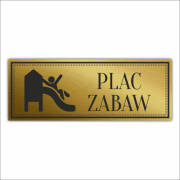 Tabliczka Złota Srebrna na drzwi PLAC ZABAW piktogram nierdzewna grawer 