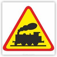 Znak drogowy Tablica informacyjna A-10 przejazd kolejowy bez zapór - znak ostrzegawczy 40x40 cm