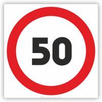 Znak drogowy Tablica informacyjna B33 ograniczenie prędkości -znak zakazu 40x40 cm