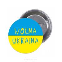 Przypinki buttony WOLNA UKRAINA znaczki badziki z grafiką 