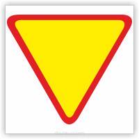 Znak drogowy Tablica informacyjna A-7 ustąp pierwszeństwa - znak ostrzegawczy 40x40 cm