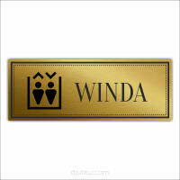 Tabliczka Złota Srebrna na drzwi WINDA piktogram nierdzewna grawer 
