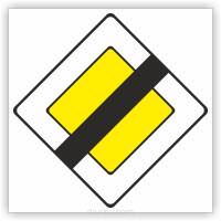 Znak drogowy Tablica informacyjna D2 koniec drogi z pierwszeństwem -znak informacyjny 40x40 cm