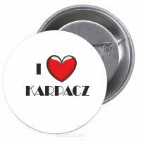 Przypinki buttony I LOVE KARPACZ znaczki badziki z grafiką
