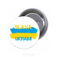 Przypinki buttony SLAVA UKRAINI znaczki badziki z grafiką 