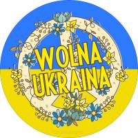 Naklejki WOLNA UKRAINA etykiety 100 szt.