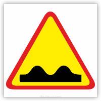 Znak drogowy Tablica informacyjna A-11 nierówna droga - znak ostrzegawczy 40x40 cm