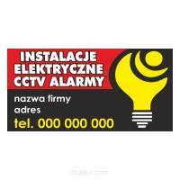 Baner reklamowy gotowe wzory banerów - Instalacje elektryczne cctv alarmy