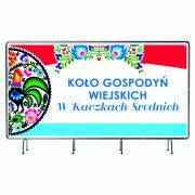 Baner Szyld z oczkami Logo Koło Gospodyń Wiejskich KGW Projekt 120x70 cm