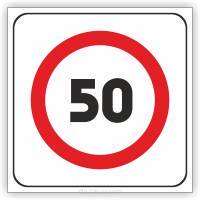 Znak drogowy Tablica informacyjna B43 strefa ograniczonej prędkości -znak zakazu 40x40 cm