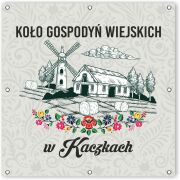 Baner Szyld z oczkami Logo Koło Gospodyń Wiejskich KGW Projekt 80x80 cm