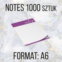 Notesy reklamowe A6 50 str 1000szt + projekt gratis 