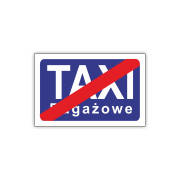 Znak drogowy Tablica informacyjna D20a koniec postoju taksówek bagażowych-znak informacyjny 40x40 cm