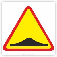 Znak drogowy Tablica informacyjna A-11a próg zwalniający - znak ostrzegawczy 40x40 cm
