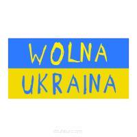 Naklejki SOLIDARNI Z UKRAINĄ FLAGA duża 28cmx2szt