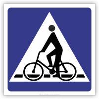 Znak drogowy Tablica informacyjna D6a przejazd dla rowerzystów -znak informacyjny 60x60 cm