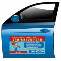 Magnes na samochód reklama magnetyczna pogotowie hydrauliczne