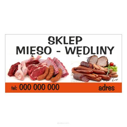 Baner reklamowy gotowe wzory banerów - Sklep mięso-wędliny