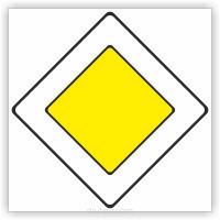 Znak drogowy Tablica informacyjna D1 droga z pierwszeństwem -znak informacyjny 40x40 cm