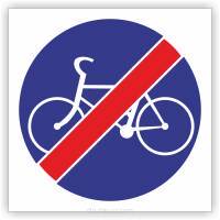 Znak drogowy Tablica informacyjna C13a koniec drogi dla rowerów -znak nakazu 40x40 cm