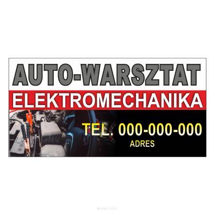 Baner reklamowy gotowe wzory banerów - Auto - warsztat elektromechanika