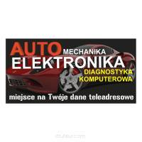 Baner reklamowy gotowe wzory banerów - Auto mechanika elektronika
