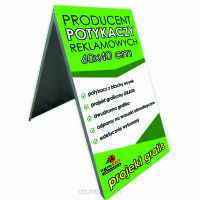 Potykacz Reklamowy 60 x 40 cm z grafiką metalowy PROJEKT GRATIS Stojak