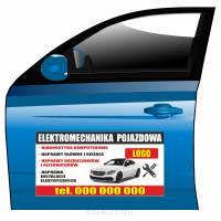 Magnes na samochód reklama magnetyczna elektromechanika pojazdowa